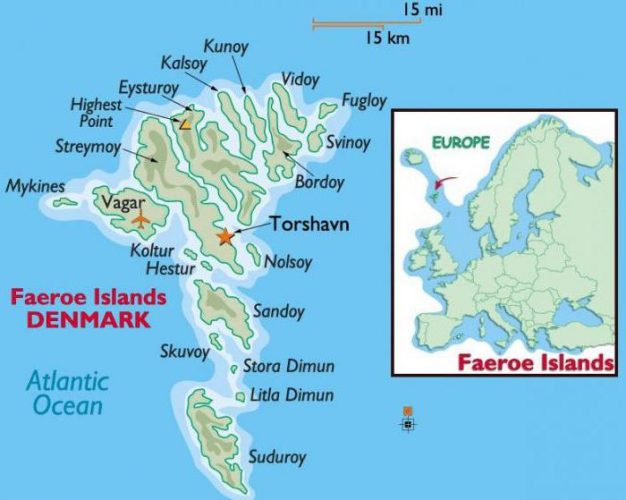 Карта Фарерских островов