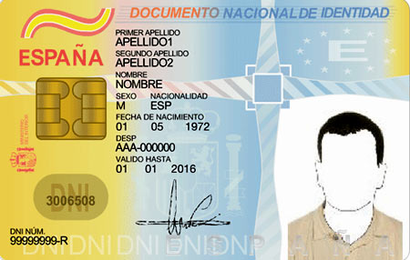 Национальное удостоверение личности в Испании