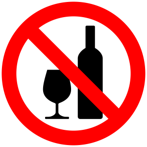 Знак запрета алкоголя