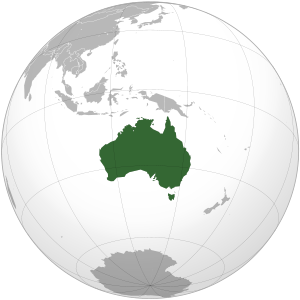Расположение Австралии
