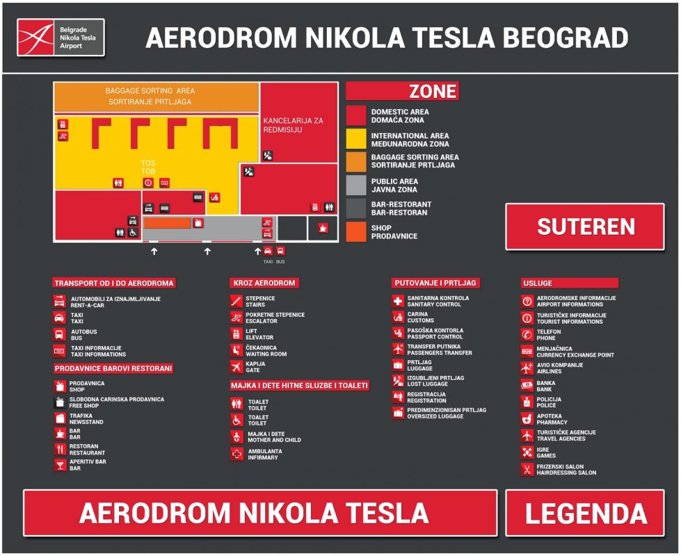 Аэропорт белград сербия схема