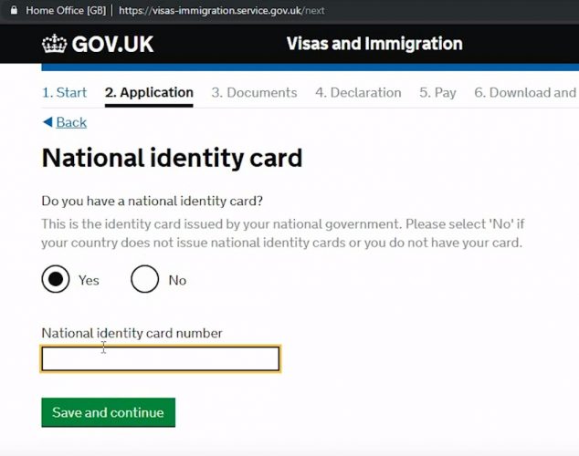 Вписать данные национального паспорта