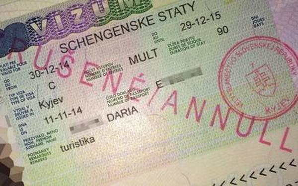 Аннулирование шенгенской визы