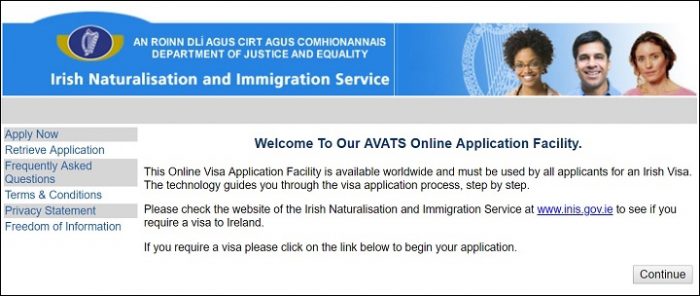 заполнение анкеты на визу Ирландии. Шаг 1