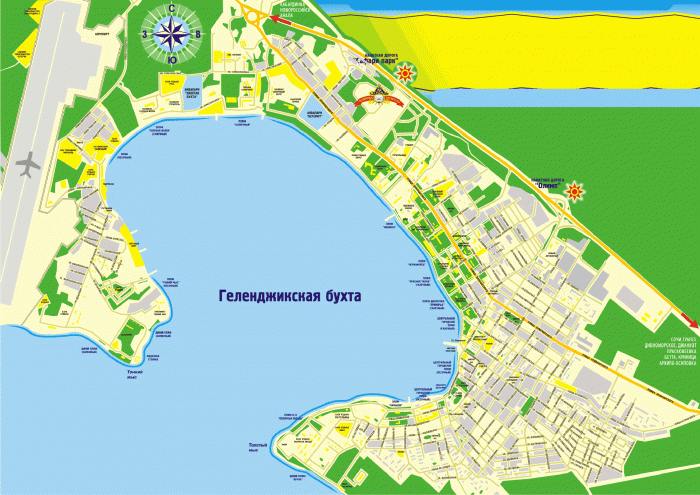 Карта Геленджика