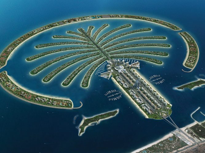 район Palm Jumeirah в Дубае