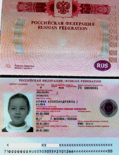 Биометрический паспорт ребенка