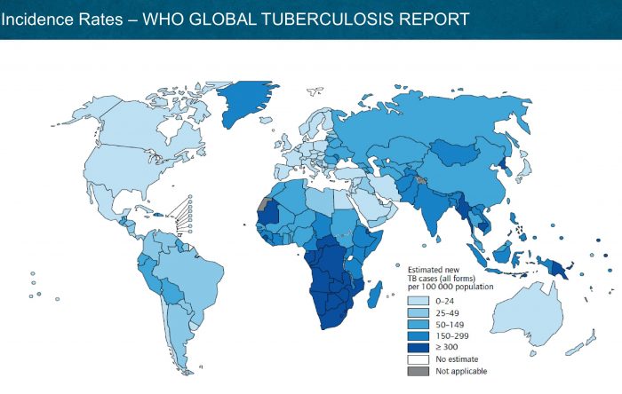 Заболеваемость туберкулезом в мире