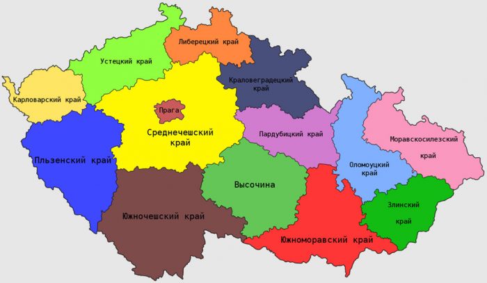 Регионы Чехии