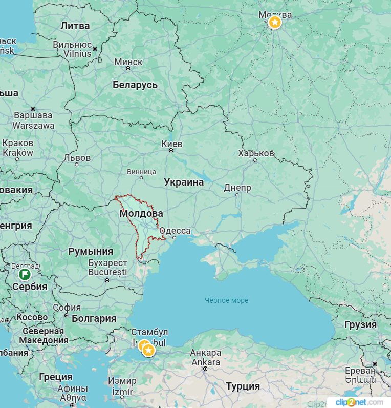 границы Молдовы на карте